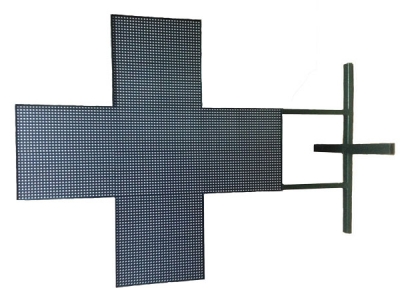 Аптечный крест полноцветный двухсторонний  LED 960x960 мм  (P10)